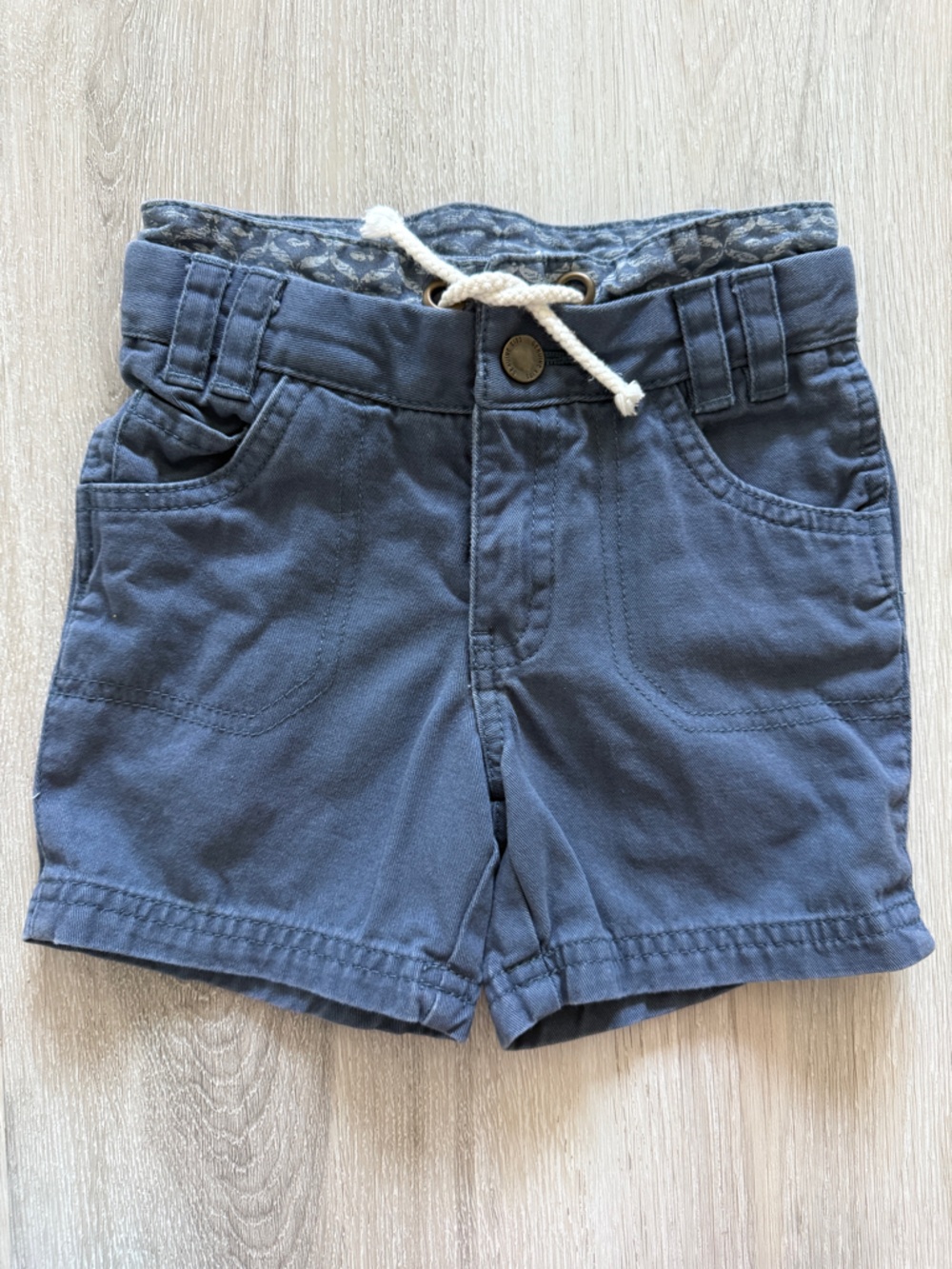 Genuine Kids From OshKosh Boys Navy Drawstring Shorts 18 Months Cotton Shorts